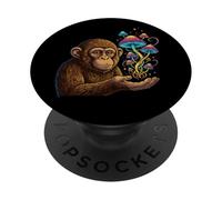 Scimmia divertente all'evoluzione umana PopSockets PopGrip Adesivo