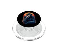 Scimmia divertente che pensa, scimpanzé, animale, per uomini, donne, bambini PopSockets PopGrip per MagSafe