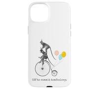 Scimmia divertente compleanno "Off to Commit Tomfoolery" Arte vintage Custodia per iPhone 15 Plus