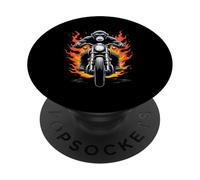 Scimmia divertente in sella a una moto Design Monkey Lovers PopSockets PopGrip Adesivo
