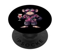 Scimmia divertente vacanze estive PopSockets PopGrip Adesivo