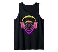 Scimmia DJ Monkey con cuffie e occhiali da sole regalo Canotta