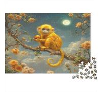 Scimmia d'oro Jigsaw Puzzle Impossible 1000 Pezzi cielo notturno Fiore Tree Decorazione Per La Casa. Giochi Rilassamento E Intelligence Per Adulti E Bambini Da 12 Anni 1000pcs (75x50cm)