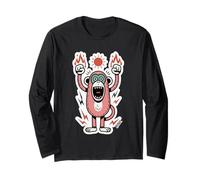 Scimmia Furiosa Pugni di Fuoco Cartoon fulmini Sole Maglia a Manica