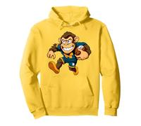 Scimmia Giocatore di Rugby Felpa con Cappuccio