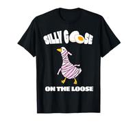Scimmia Goose On The Loose Funny Mummy Goose Graphic Maglietta