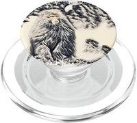 Scimmia macaco giapponese nella neve Artistica PopSockets PopGrip per MagSafe