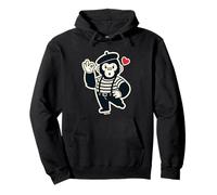 Scimmia Mimo Carina Cuore Cartoon Felpa con Cappuccio
