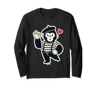 Scimmia Mimo Carina Cuore Cartoon Maglia a Manica