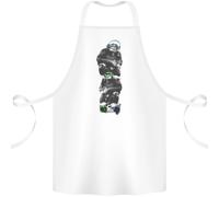 Scimmia Musica Ghetto Blaster Rétro Divertente Cotone Grembiule 100% Biologico