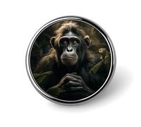 Scimmia nella giungla Distintivi rotondi vuoti Distintivi rotondi fai da te Pin Indietro Bottoni Chiari per progetti artigianali Accessori per la creazione di badge