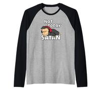 Scimmia Not Today Satan Maglia con Maniche Raglan