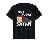 Scimmia Not Today Satan Maglietta