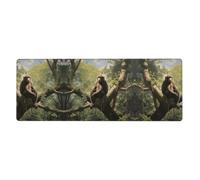 Scimmia seduta su un albero stampato Gaming Keyboard pad gomma desktop mouse pad adatto per uso ufficio 30,5 x 80 cm