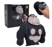 Scimmia Toy, Funny Stretch Gorilla Toy, Decompress and Squeeze Stress Toy , Stress Relief Toy, (Monkey), giocattolo per la riduzione dello stress per bambini e adulti -Black