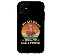 Scimmia vintage Mi piace proprio scimmia e forse come 3 persone Custodia per iPhone 11