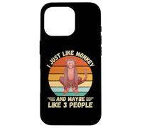 Scimmia vintage Mi piace proprio scimmia e forse come 3 persone Custodia per iPhone 16 Pro