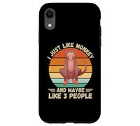 Scimmia vintage Mi piace proprio scimmia e forse come 3 persone Custodia per iPhone XR