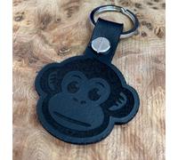 Scimmia Viso Portachiavi pelle Nera Scimmia Sbarazzino Divertente Regalo