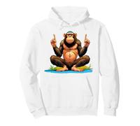 Scimmia Yoga Felpa con Cappuccio