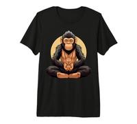 Scimmia Yoga/Yogi Scimmia Maglietta Premium