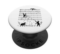 Scimmie giocose che trasformano le note in caos PopSockets PopGrip Adesivo