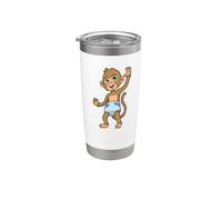 Scimmietta Kawaii Bicchiere termico in acciaio inox doppia parete