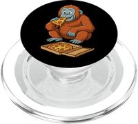 Scimpanzé amante degli animali Pizza Zoo Ragazzi Ragazze Bambini PopSockets PopGrip per MagSafe