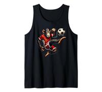 Scimpanzé Calciatore Calciatore Che calcia Calcio Design Canotta