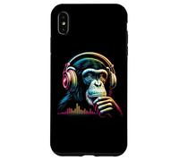 Scimpanzé DJ scimmia con cuffie musica equalizzatore scimmia DJ Custodia per iPhone XS Max