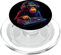 Scimpanzé DJ Vaporwave Festival Mixing Elettrico Beat Bonobo PopSockets PopGrip per MagSafe