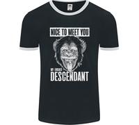 Scimpanzè Evolved Descendant Divertente Scimmia Uomo Suoneria T-Shirt