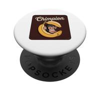 Scimpione divertente scimmia banana design PopSockets PopGrip Adesivo
