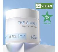 SCINIC The Simple Relief Water Cream 80 ml crema idratante a pH bilanciato vegan