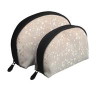 Scintilla di lamina di stelle dorate glamour vintage, Borsa per trucco a conchiglia Portamonete da donna Borsa da toilette piccola Borsa per cosmetici 2 pezzi