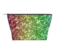 Scintillante arcobaleno glitterato, Borsa da toilette Borsa per trucco Borsa per cosmetici Borsa da toilette da viaggio portatile