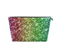 Scintillante arcobaleno glitterato, Borsa da toilette Borsa per trucco Borsa per cosmetici Borsa da toilette da viaggio portatile