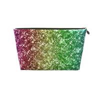 Scintillante arcobaleno glitterato, Borsa per il trucco Borsa per cosmetici Borsa da toilette da viaggio portatile Borsa da toilette