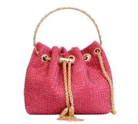Scintillante Diamante Sera Borsa Pochette per le Donne Strass Borsa Glitter Borsa per il Partito Ballo di Ballo Cocktail Matrimonio (rosso,Taglia unica)