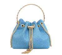 Scintillante Diamante Sera Borsa Pochette per le Donne Strass Borsa Glitter Borsa per il Partito Ballo di Ballo Cocktail Matrimonio (blu,Taglia unica)