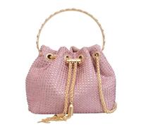 Scintillante Diamante Sera Borsa Pochette per le Donne Strass Borsa Glitter Borsa per il Partito Ballo di Ballo Cocktail Matrimonio (rosa,Taglia unica)