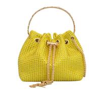 Scintillante Diamante Sera Borsa Pochette per le Donne Strass Borsa Glitter Borsa per il Partito Ballo di Ballo Cocktail Matrimonio (giallo,Taglia unica)