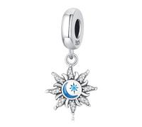 Scintillante Fascino Sole Epossidico, Accessorio Braccialetto Fascino in Argento Sterling 925, Compatibile con Collana Braccialetto Pandora, Regalo per le Donne