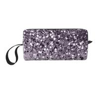 Scintillante lavanda Lady Glitter Shiny Decor Art, Borsa per il trucco Borsa per cosmetici Borsa da toilette da viaggio portatile Borsa per trucco Organizer