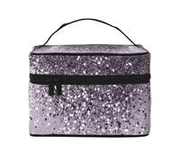 Scintillante lavanda Lady Glitter Shiny Decor Art, Borsa per il trucco Borsa per cosmetici Borsa da viaggio portatile da viaggio Astuccio per matite