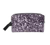 Scintillante lavanda Lady Glitter Shiny Decor Art, Borsa per il trucco Borsa per cosmetici Borsa da viaggio portatile da viaggio Borsa per trucco Organizer