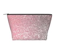 Scintillante rosa oro rosa, Borsa da toilette Borsa per trucco Borsa per cosmetici Borsa da toilette da viaggio portatile