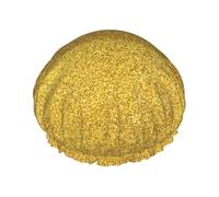 Scintille d'oro,Cuffia da doccia, cuffia da notte, doppio strato, impermeabile, elastica, riutilizzabile.