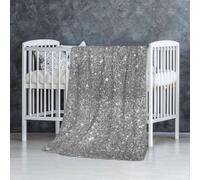Scintille glitterate argento,Coperta morbida, calda, anti-pilling, in flanella, peluche, 76 x 127 cm