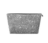 Scintillii glitter argento, Borsa da toilette Borsa per trucco Borsa per cosmetici Borsa da toilette da viaggio portatile